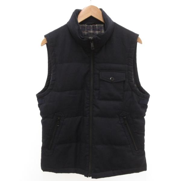 バーバリーブラックレーベル BURBERRY BLACK LABEL ダウンベスト ジャケット ブル...