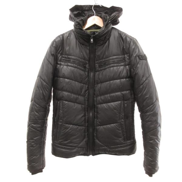 ディーゼル DIESEL 中綿ジャケット ジップアップ フーディー M 黒 ブラック /JS ■GY...