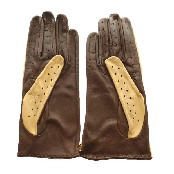 セルモネータ Sermoneta グローブス gloves グローブ 手袋 レザー 6.5 茶 ブラ...
