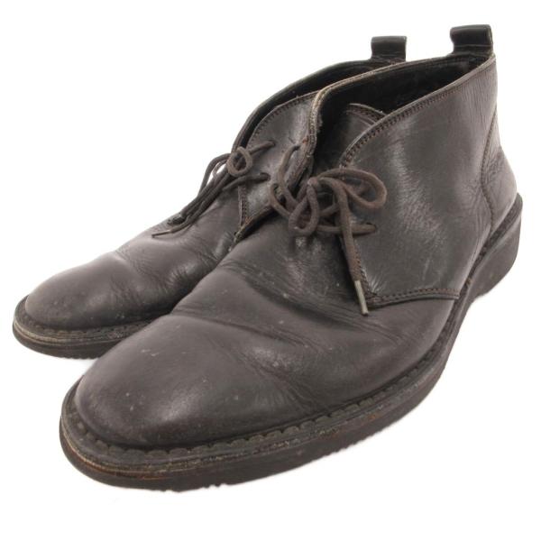 コーチ COACH チャッカブーツ シューズ レザー 9 黒 ブラック /JS ■GY03 メンズ