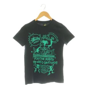 ステューシー STUSSY Tシャツ RHYTHM MAKES シャドーマン M ブラック /DF ■GY01 レディース