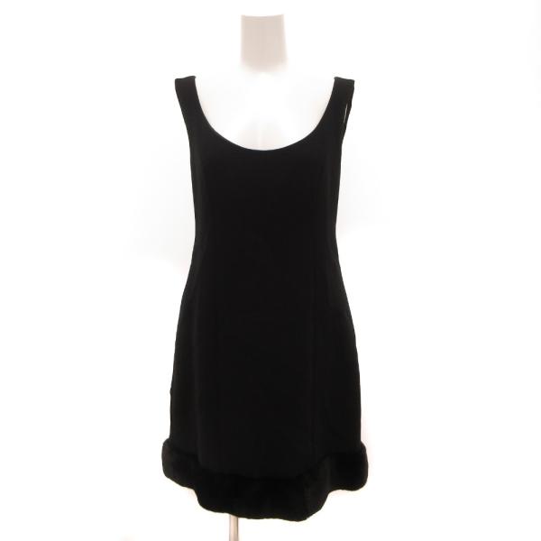 フォクシー FOXEY 27732 ワンピース チュニック ノースリーブ ミンクファー ひざ丈 40...