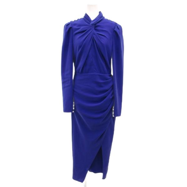 セルフポートレイト self-portrait ドレス ワンピース 長袖 ビジュー ドレープ US4...