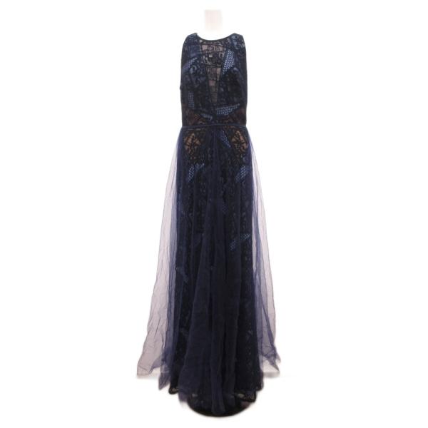 未使用品 タダシショージ TADASHI SHOJI タグ付き レースパッチワークイリュージョンガウ...