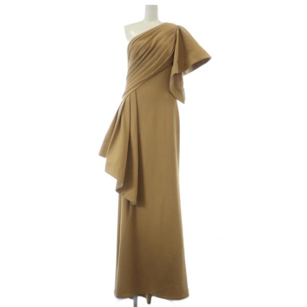 タダシショージ TADASHI SHOJI ドレス ワンショルダー ロング ケープ XXS ベージュ...