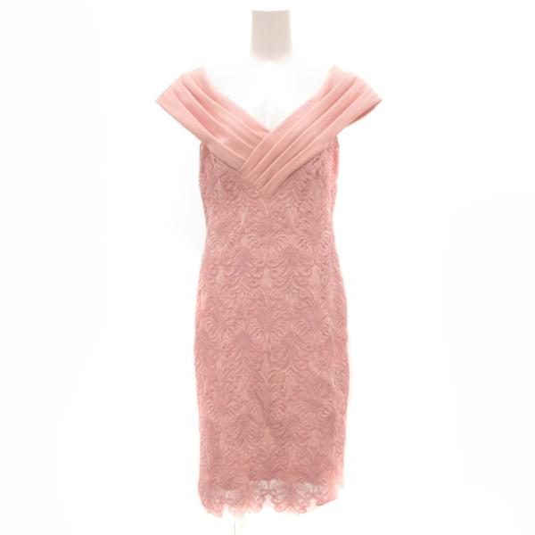 タダシショージ TADASHI SHOJI プリーツ折り返しVネックイブニングドレス ワンピース 刺...