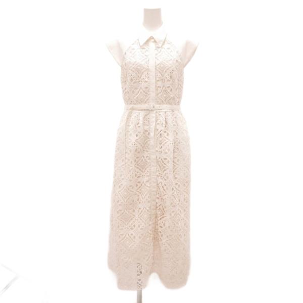 エラディエ ERADIE フレンチケミカルレースシャツドレス ワンピース マキシ ロング F 白 ホ...