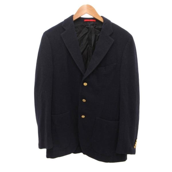 イザイア ISAIA SAILOR 紺ブレ テーラードジャケット ブレザー 金色ボタン ウール スー...