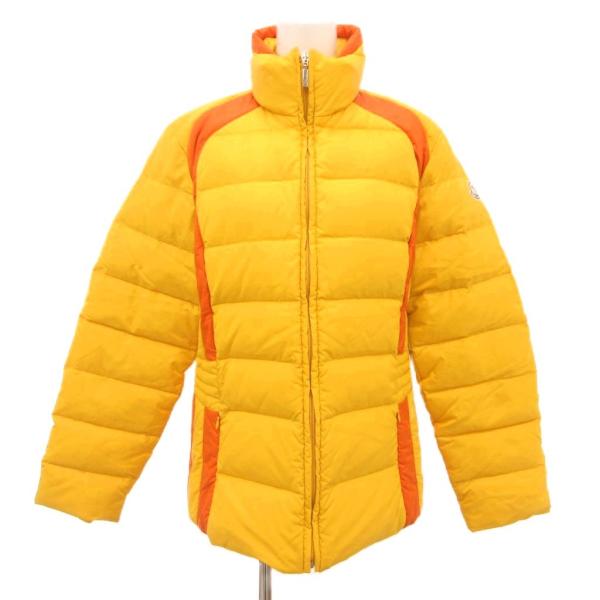 モンクレール MONCLER 茶タグ ダウンコート ジャケット ロゴ ワッペン 0 黄 イエロー オ...