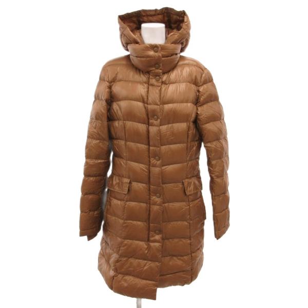 ヘルノ HERNO ダウンコート ジャケット フード ロング 茶 ブラウン /JS ■GY19 レデ...