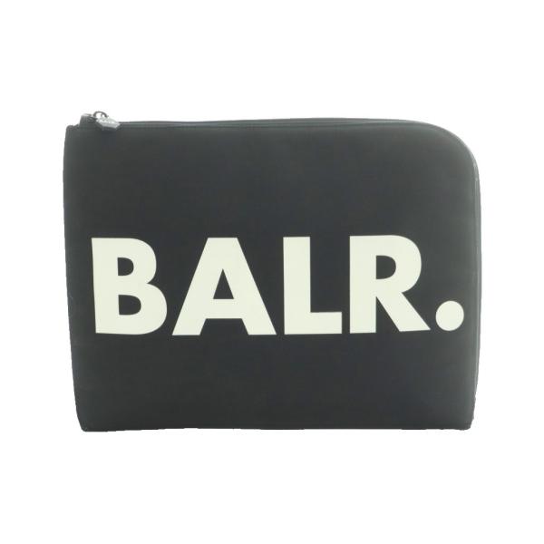 ボーラー BALR. セカンドバッグ L字ファスナー ロゴプリント 黒 白 /MI ■GY03 メン...