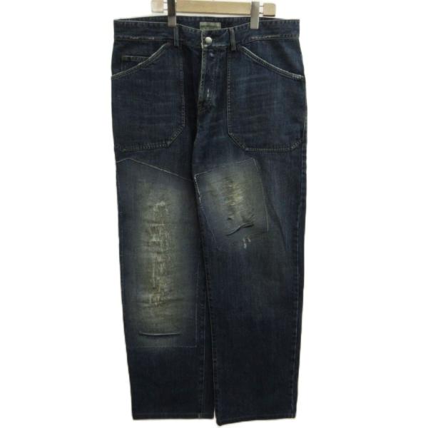エンポリオアルマーニ EMPORIO ARMANI ワイド デニム パンツ ジーンズ USA36 イ...