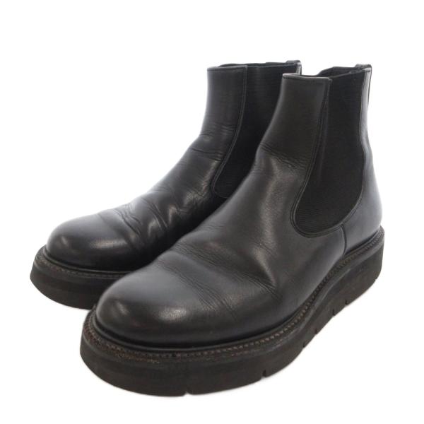 フットザコーチャー foot the coacher サイドゴア ショートブーツ レザー 7.5 黒...
