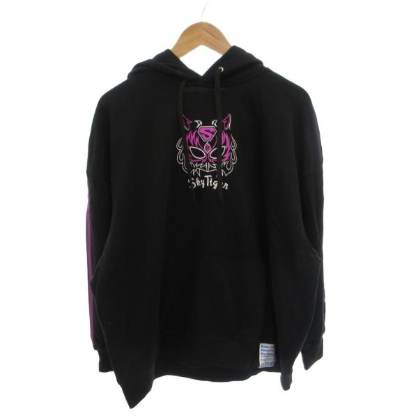 R4G × スターライトキッド スターダム プロレス 美品 プルオーバーパーカー L 黒 ブラック ...