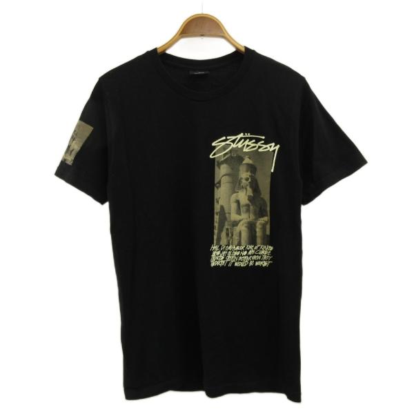ステューシー STUSSY Tシャツ 半袖 エジプト プリント Tシャツ S 黒 ブラック プリント...