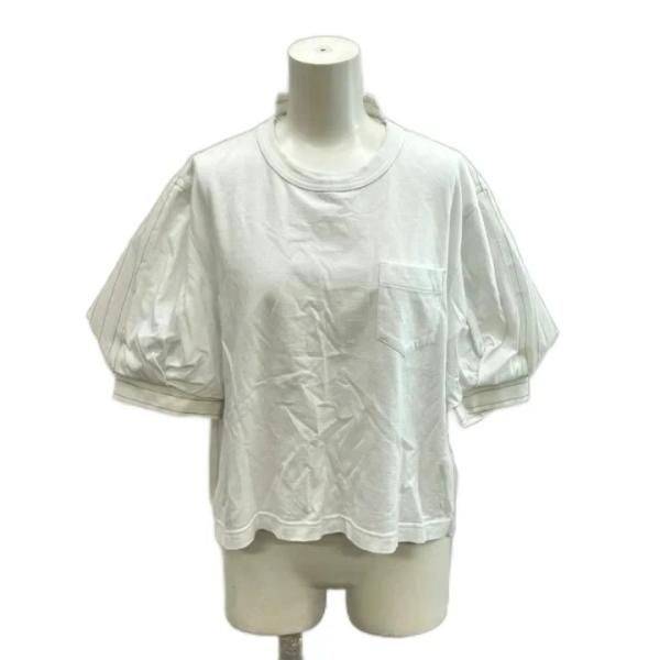 サカイ sacai 25SS スパンオーガンジー×コットンジャージー Tシャツ カットソー 1 アイ...