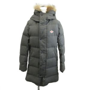 ダントン DANTON ビームス BEAMS 別注 ダウンコート ロングダウンジャケット ファー付きフード 34 グレー JD-8856 /RY ■GY12 レディース