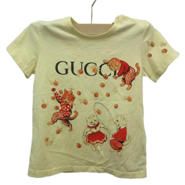 グッチ GUCCI 22AW チルドレンズ ルイス ウェイン キャット プリント Tシャツ 半袖 3...