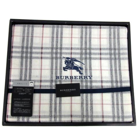 バーバリー BURBERRY タオルシーツ ノバチェック ホース ロゴ 刺? 140cm×240cm...