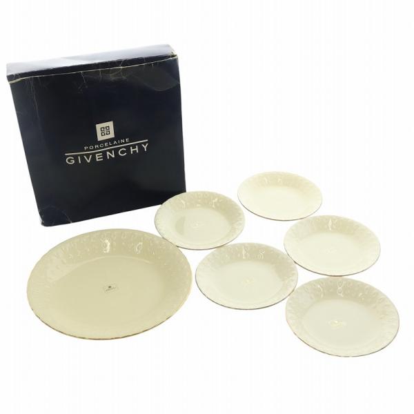ジバンシィ GIVENCHY yamaka パーティーセット プレート 皿 6枚セット 金絵付け 食...