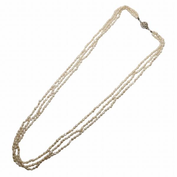 ネックレス パール バロックパール 真珠 3連 白 ホワイト /KW ■GY11 レディース