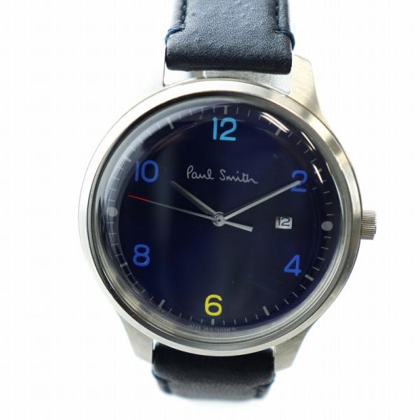ポールスミス PAUL SMITH 腕時計 ウォッチ クォーツ デイト カレンダー付き ロゴ ラウン...