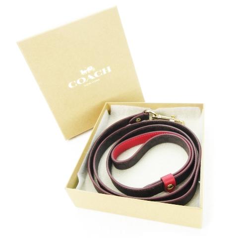 未使用品 コーチ COACH ドッグリーシュ リード ペット用品 犬用 小型犬 レザー PVC 革 ...