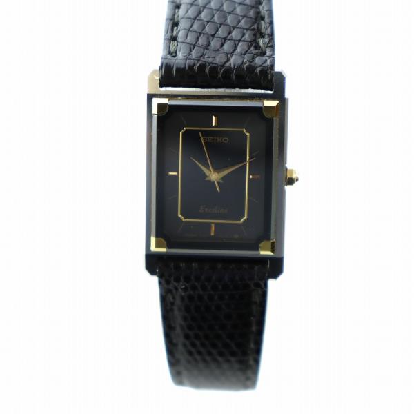 セイコー SEIKO エクセリーヌ EXCELINE 腕時計 ウォッチ クォーツ スクエア レザーベ...
