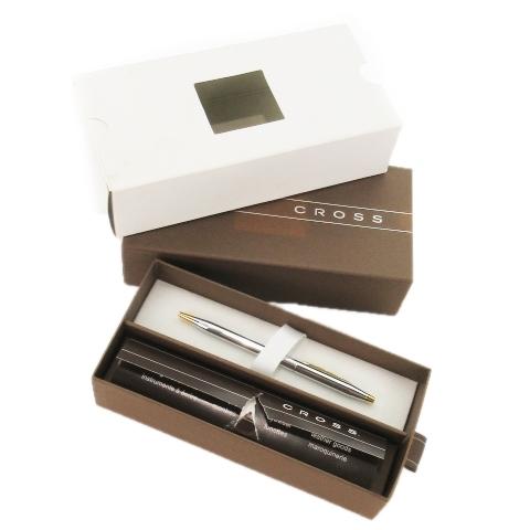 クロス CROSS 文房具 筆記用具 ボールペン スライド式 ロゴ シルバーカラー ゴールドカラー ...