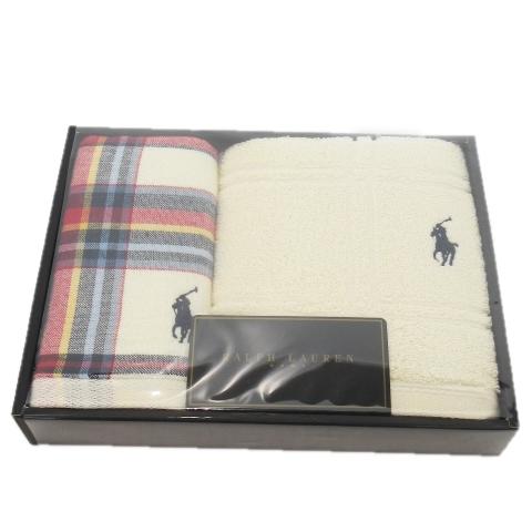 未使用品 ラルフローレン ハンドタオル ウォッシュタオルセット ティスベリー&amp;ラージ タオル 2点セ...