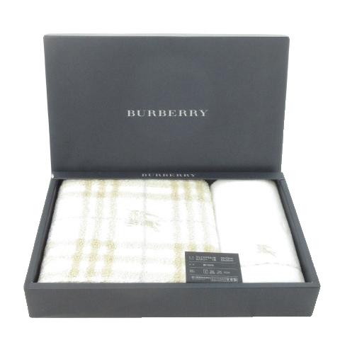未使用品 バーバリー BURBERRY タオルセット 2点セット フェイスタオル ミニテリー コット...