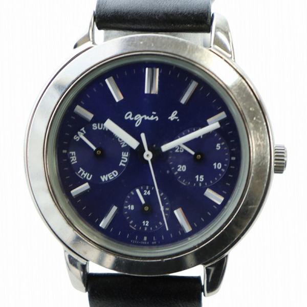 アニエスベー agnes b. 腕時計 ウォッチ クォーツ クロノグラフ カレンダー付き ラウンド ...