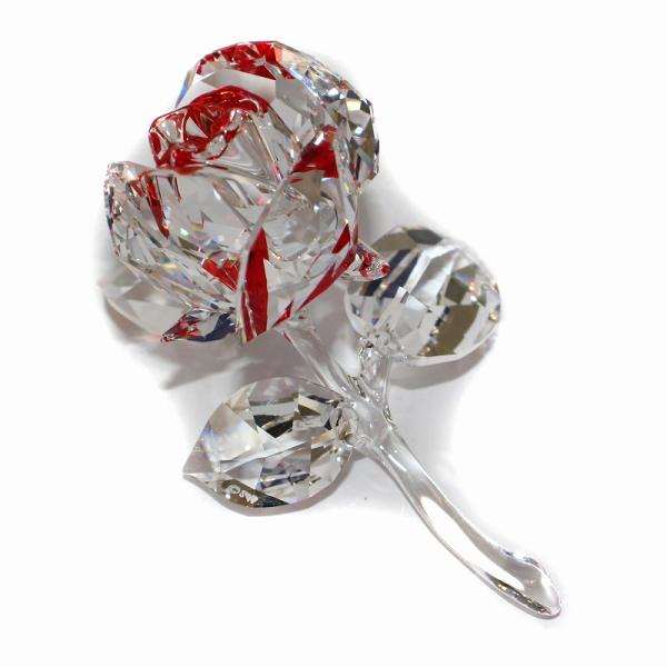 スワロフスキー SWAROVSKI ブロッサミング ローズ Red オーナメント 置物 クリスタル ...