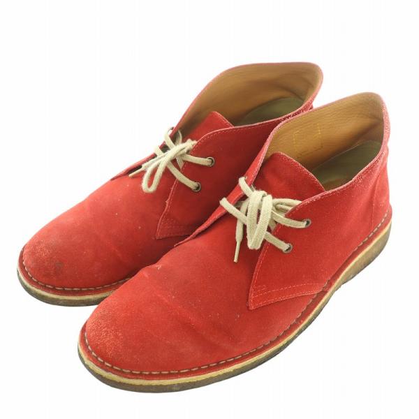 ホーキンス Hawkins ブーツ チャッカブーツ スエード 45 29.5cm 赤 レッド HL6...