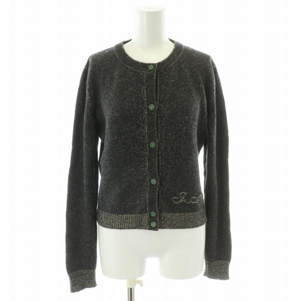 シャネル CHANEL 01A ニット カーディガン 長袖 ココマークボタン ロゴ カシミア100%...
