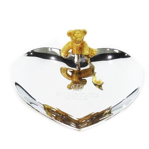 ミキモト MIKIMOTO GINZA BEAR アクセサリートレイ ジュエリートレイ ハート型 イ...