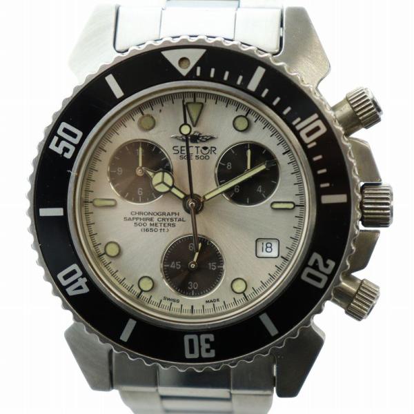 セクター SECTOR 腕時計 ウォッチ クォーツ クロノグラフ デイト カレンダー付き ロゴ シル...