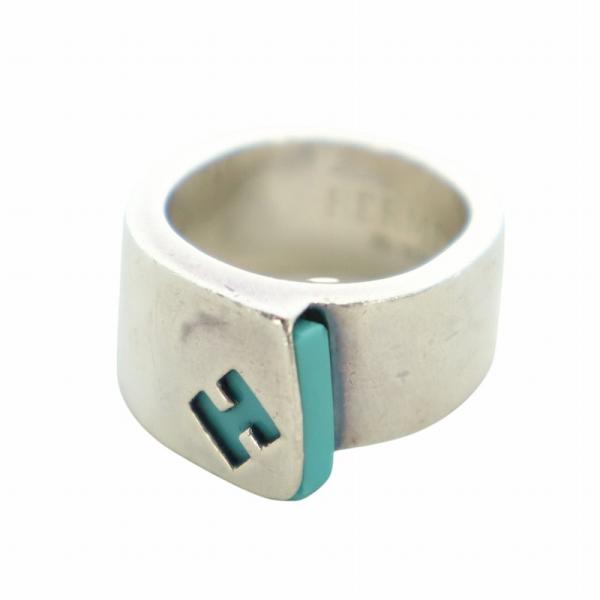 エルメス HERMES 指輪 アクセサリー リング Silver925 ロゴ 7号 シルバー色 ■G...