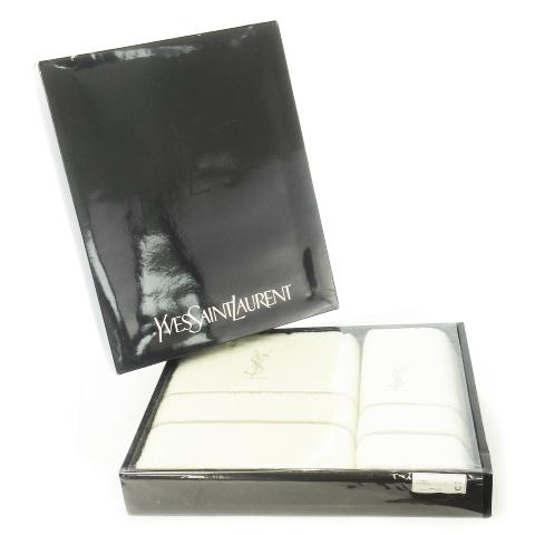 イヴサンローラン YVES SAINT LAURENT タオルセット 2点セット バスタオル ゲスト...