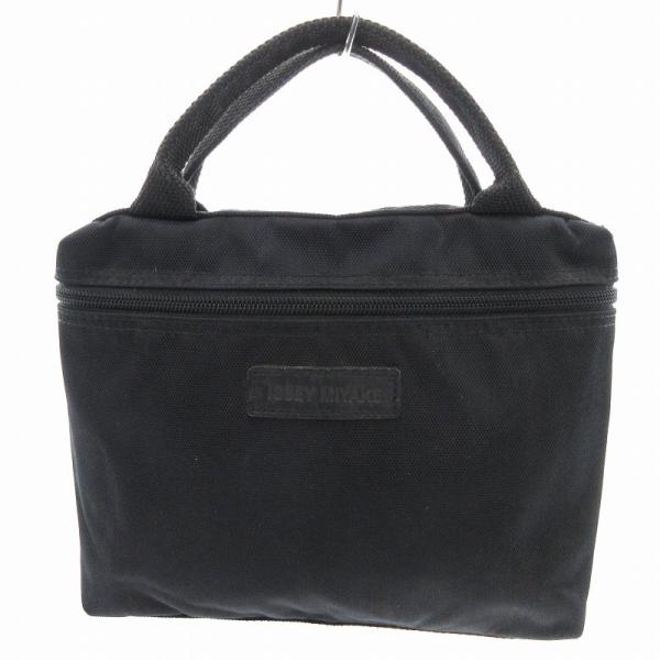 イッセイミヤケ ISSEY MIYAKE ブリーフケース ハンドバッグ ミニ ロゴ 黒 ブラック /...