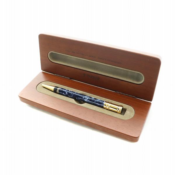 パーカー parker デュオフォールド ボールペン ツイスト マーブル 総柄 紺 ネイビーゴールド...