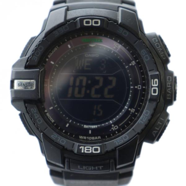 カシオ CASIO PRO TREK 腕時計 ウォッチ デジタル タフソーラー コンパス 温度計 黒...