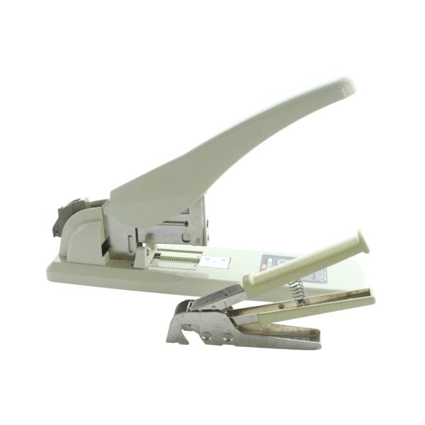 マックス MAX 大型ホッチキス 2個 文房具 リムーバー付き 卓上タイプ ロゴ シルバー色 HD-...