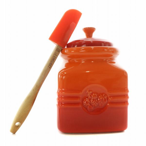 ル クルーゼ LE CREUSET ベリージャムジャー ジャムポット ハニーポット ベリー柄 スパチ...
