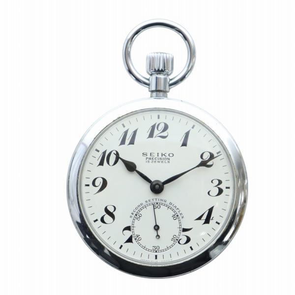 セイコー SEIKO PRECISION プレシジョン 懐中時計 ウォッチ 手巻き 15石 ラウンド...