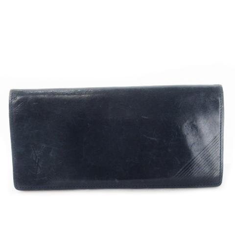 イヴサンローラン YVES SAINT LAURENT 長財布 ロングウォレット 小銭入れあり 二つ...