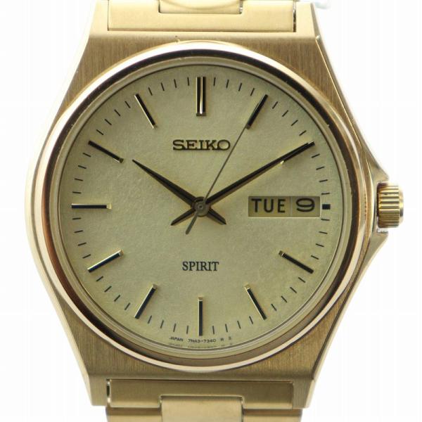 セイコー SEIKO スピリット SPIRIT 腕時計 ウォッチ クォーツ ロゴ デイト カレンダー...