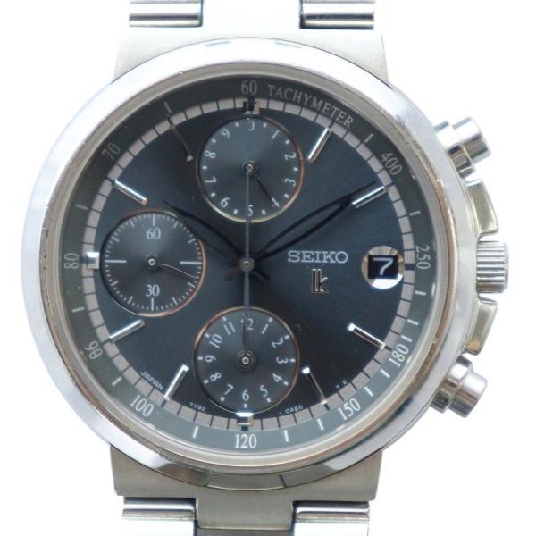 セイコー SEIKO ルキア lk 腕時計 ウォッチ クォーツ クロノグラフ カレンダー付き シルバ...