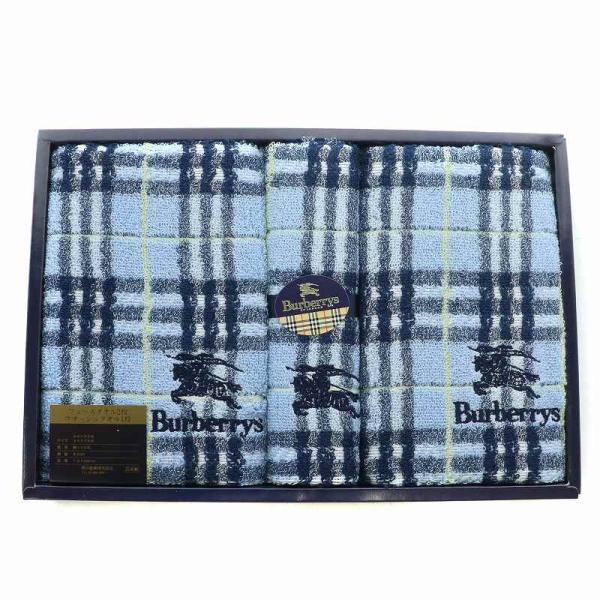 バーバリーズ Burberrys タオルセット フェースタオル ウオッシュタオル 3点セット チェッ...