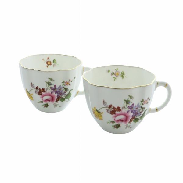 ロイヤルクラウンダービー DERBY POSIES ティーカップ 2個セット 食器 コップ ロゴ 花...
